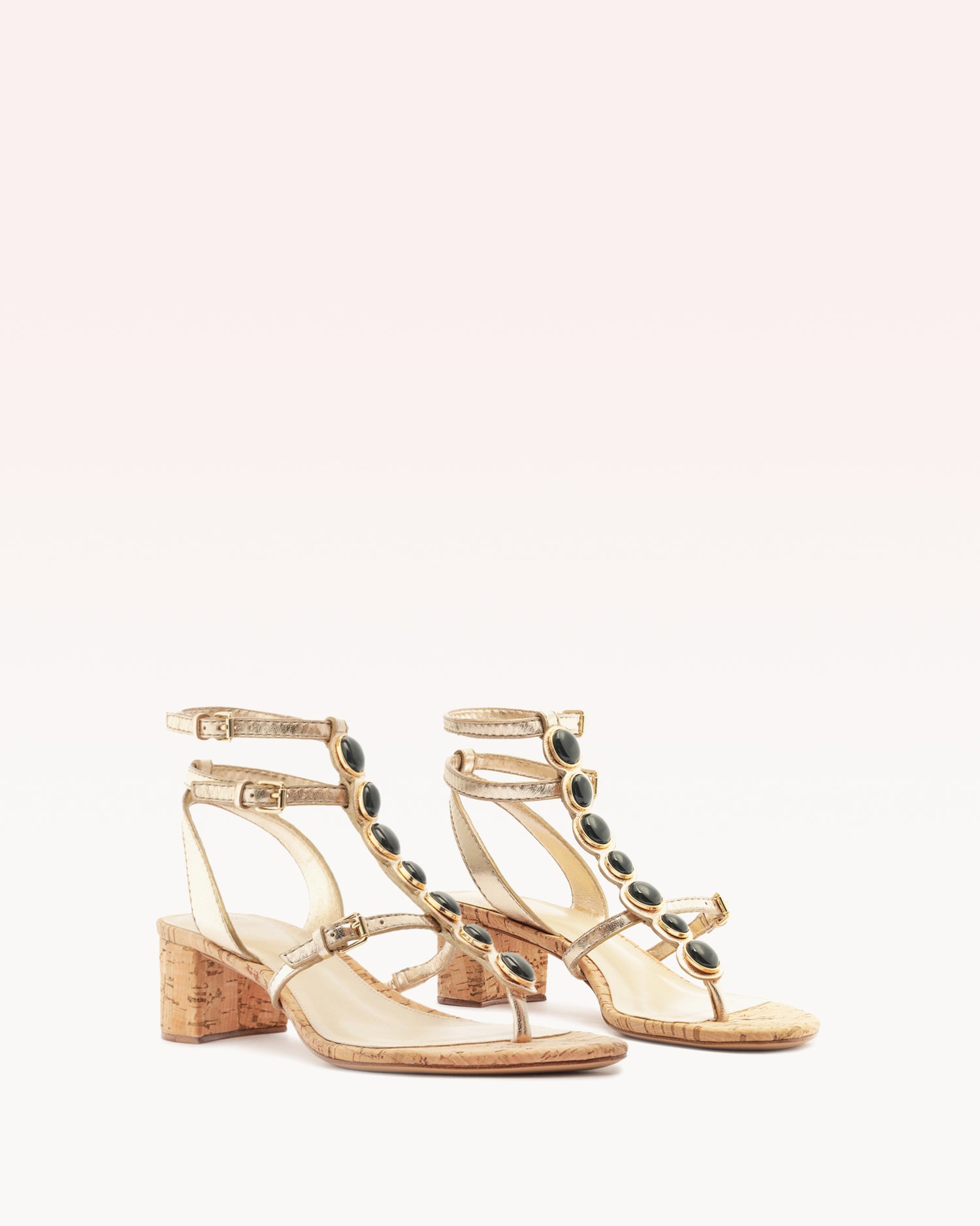 Jade 45 Sandals S/25 35 Gold Leather