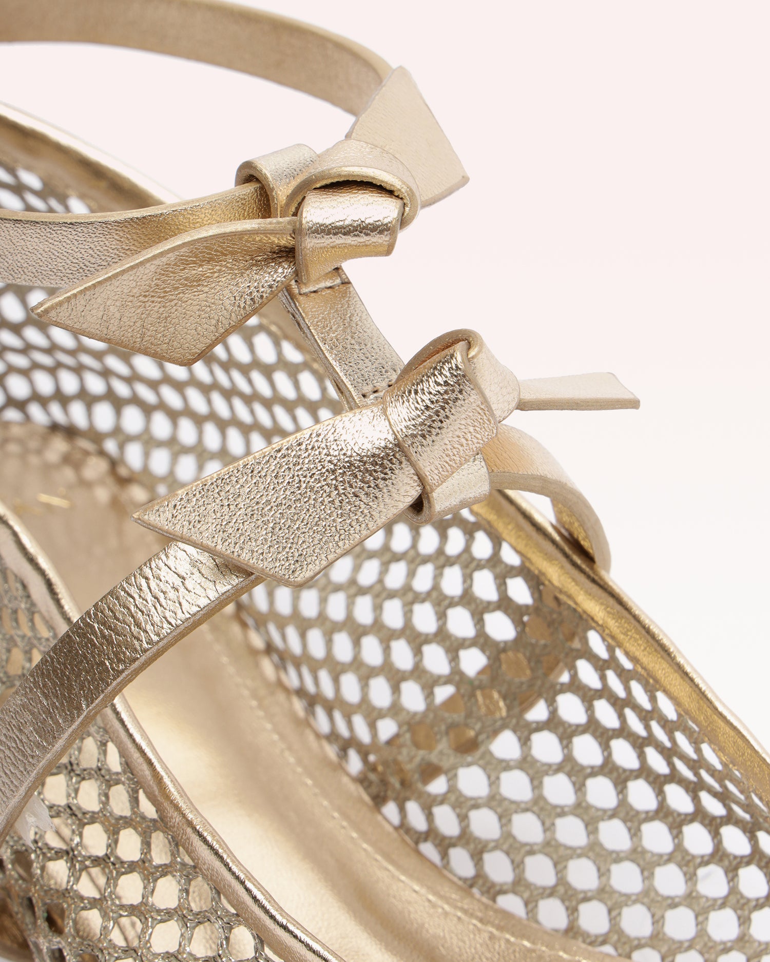 Slim Clarita Ballet Mesh Golden Flats S/25