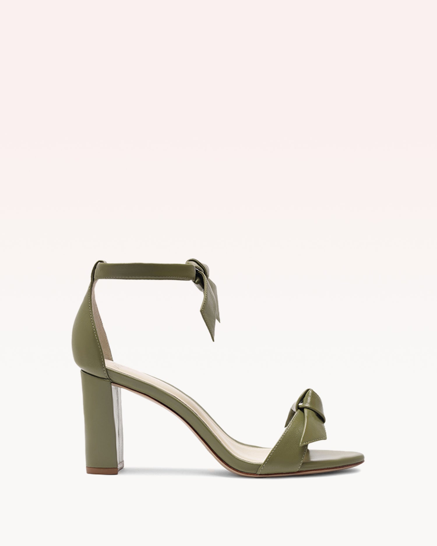 Clarita Block 75 Green Sandals P/25 35 Green Nappa Leather