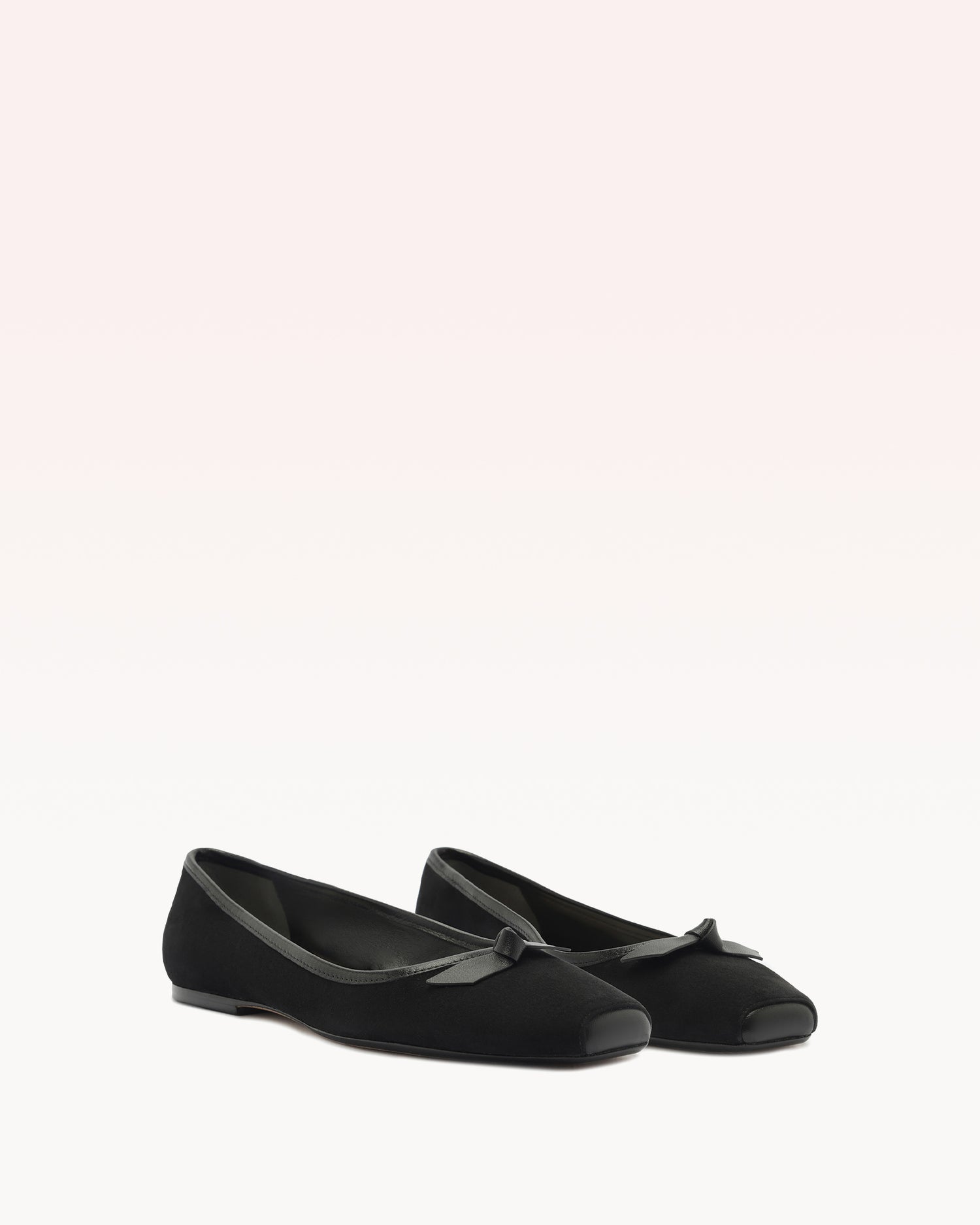 Clarita Square Ballerina Black Flats F/25