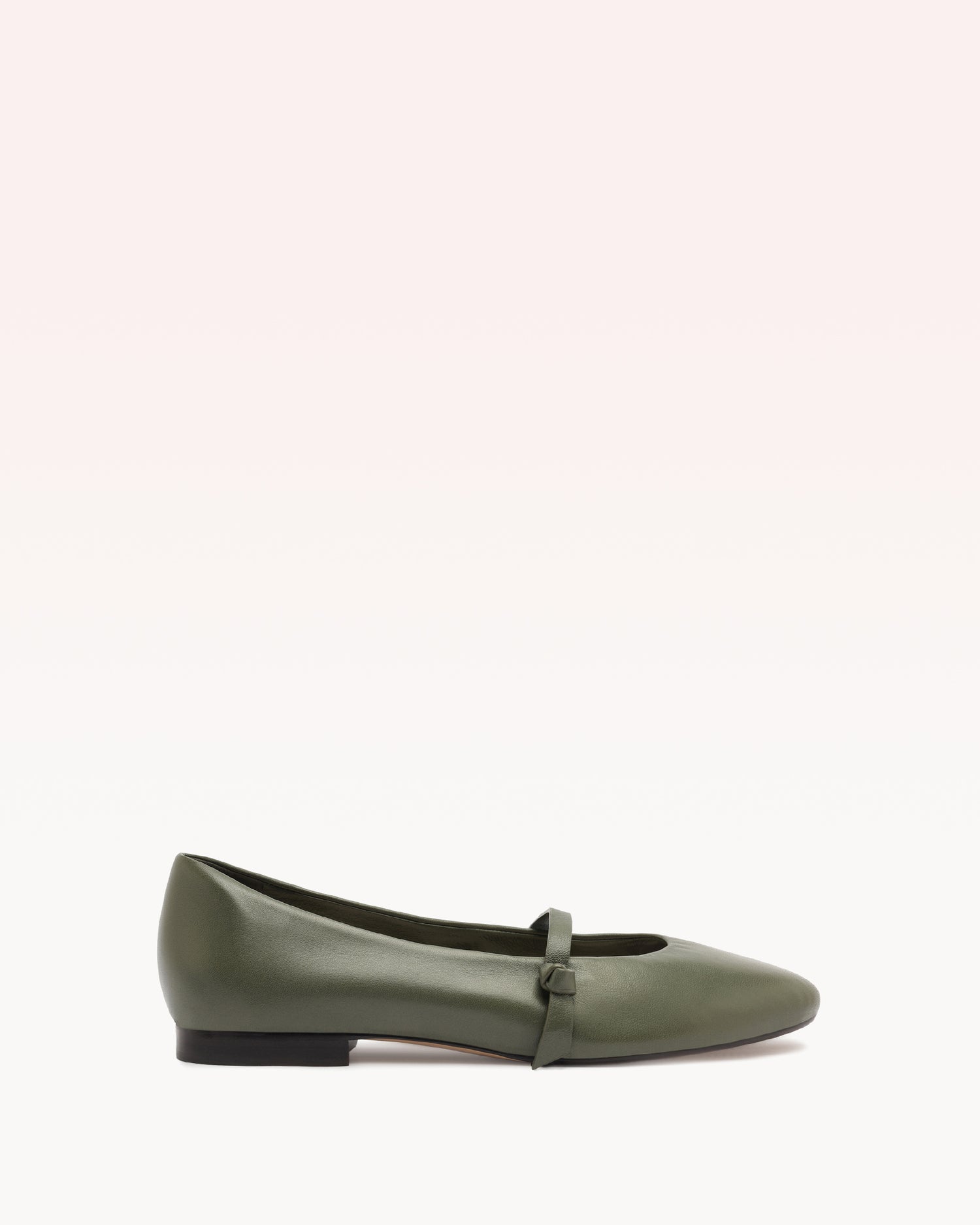 Slim Clarita Ballerina Olivine Flats F/25 35 Green Nappa Leather