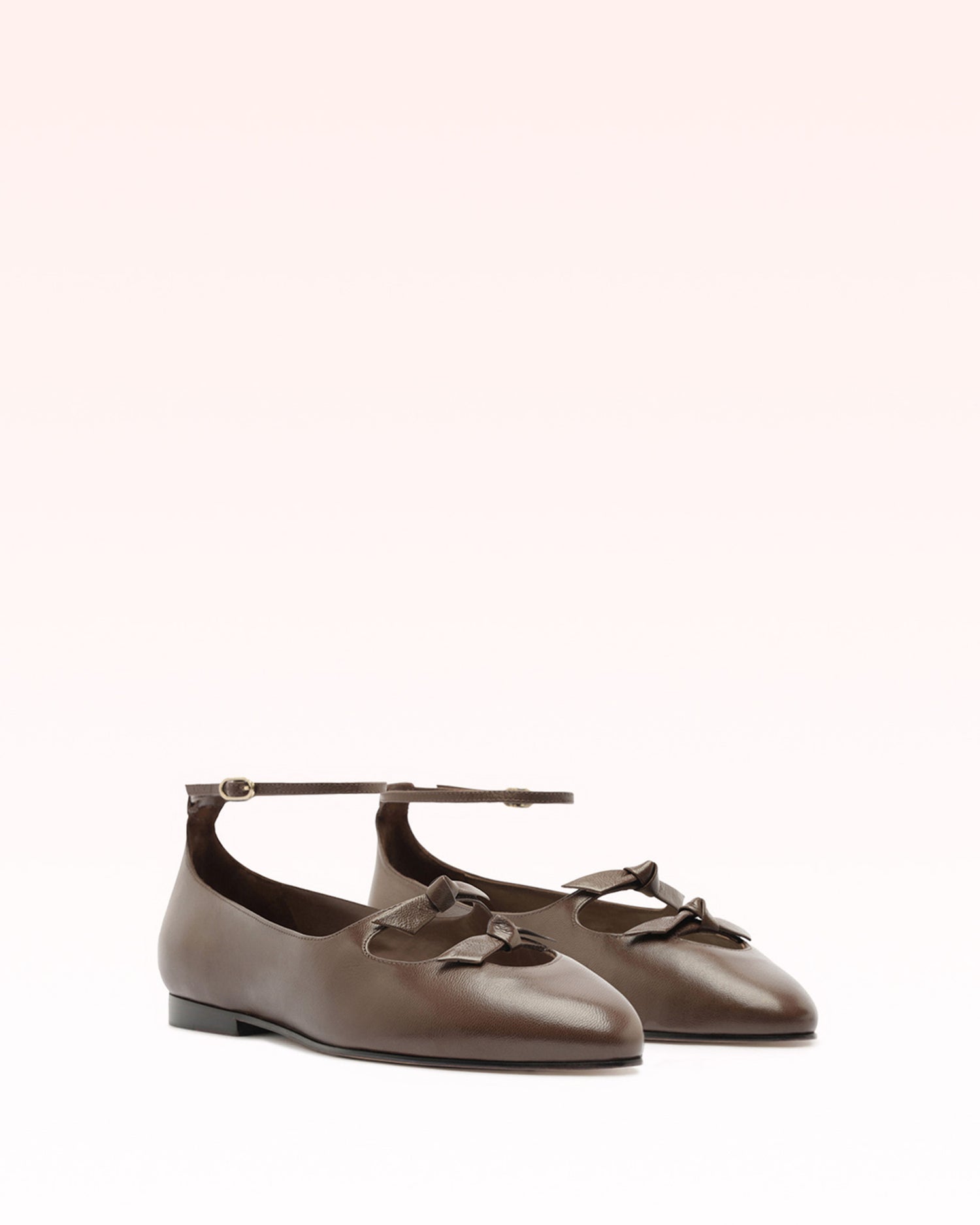 Slim Clarita Peep Ballerina Brown