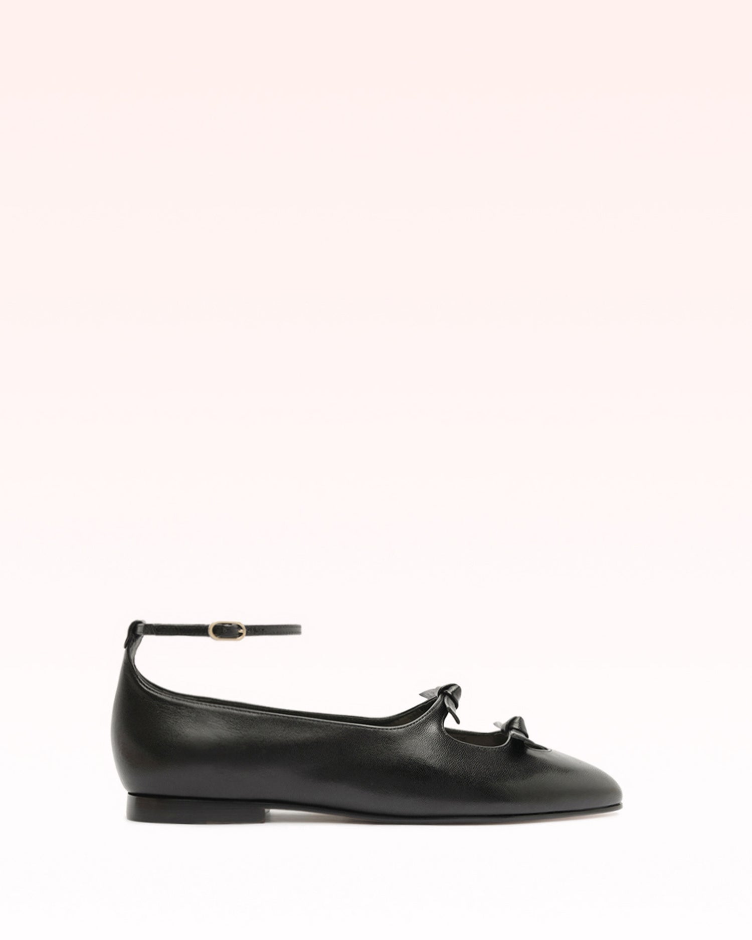 Slim Clarita Peep Ballerina Black