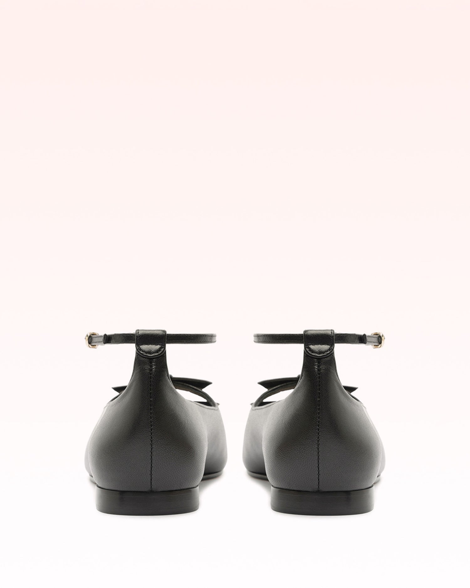 Slim Clarita Peep Ballerina Black