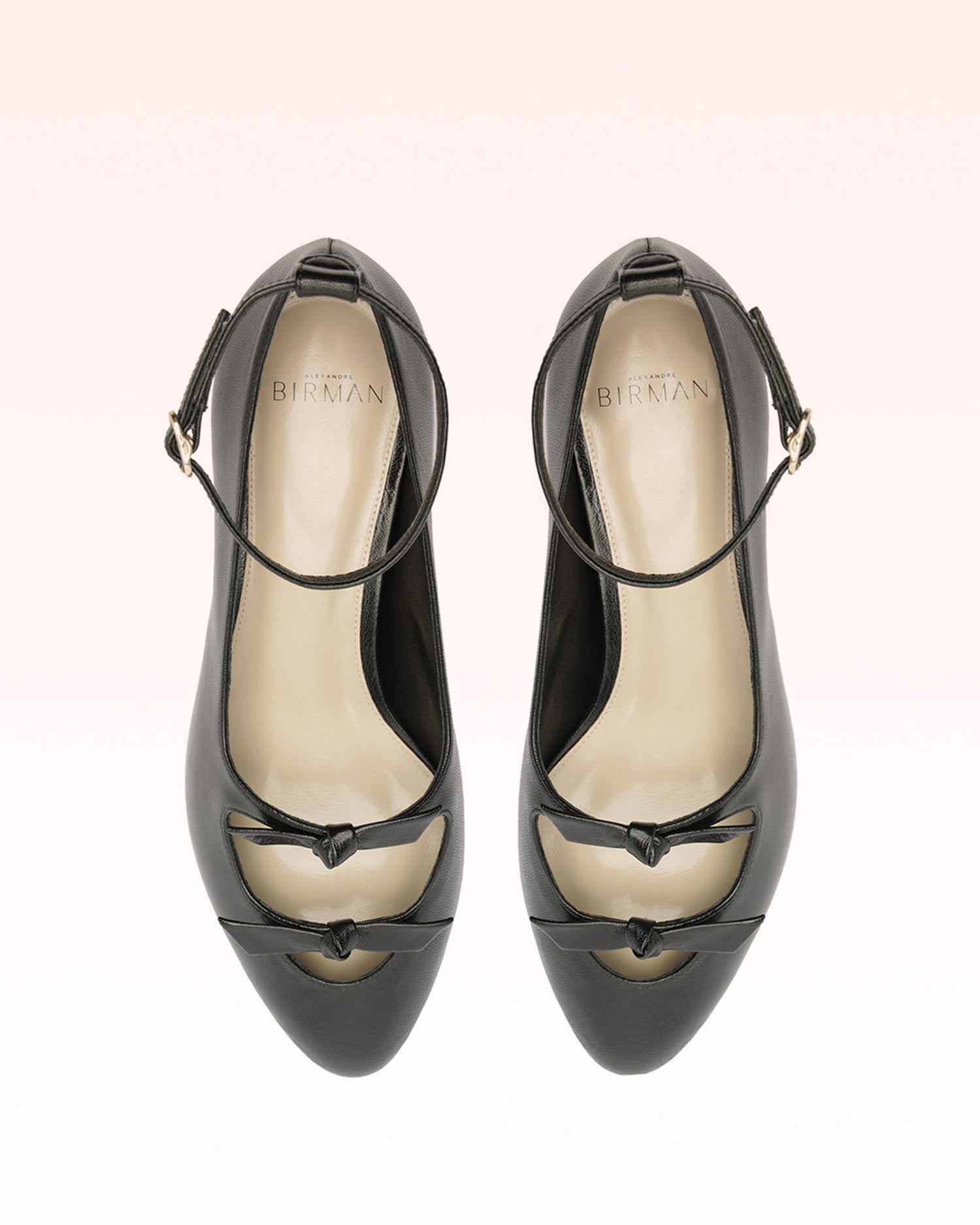 Slim Clarita Peep Ballerina Black