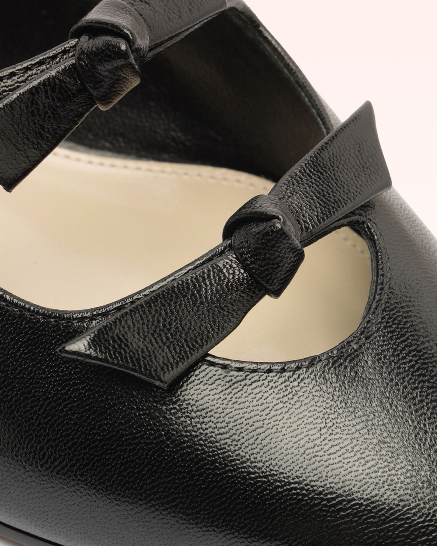 Slim Clarita Peep Ballerina Black