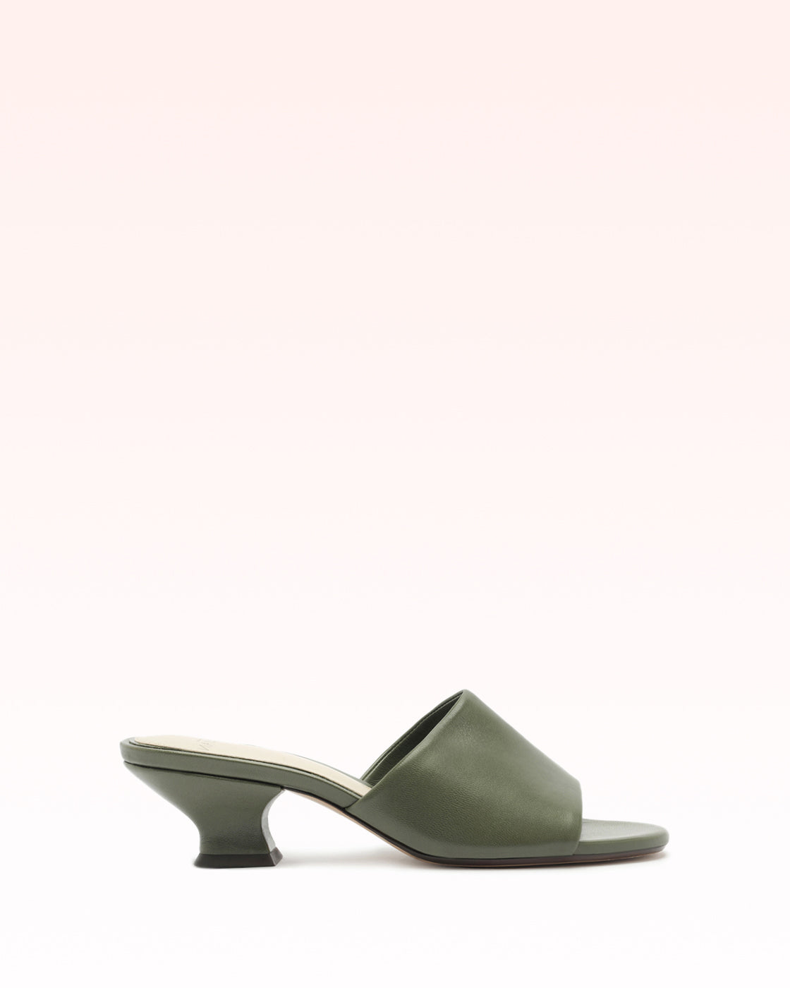 Gisel Mule Olivine Sandals F/25 35 Green Nappa Leather