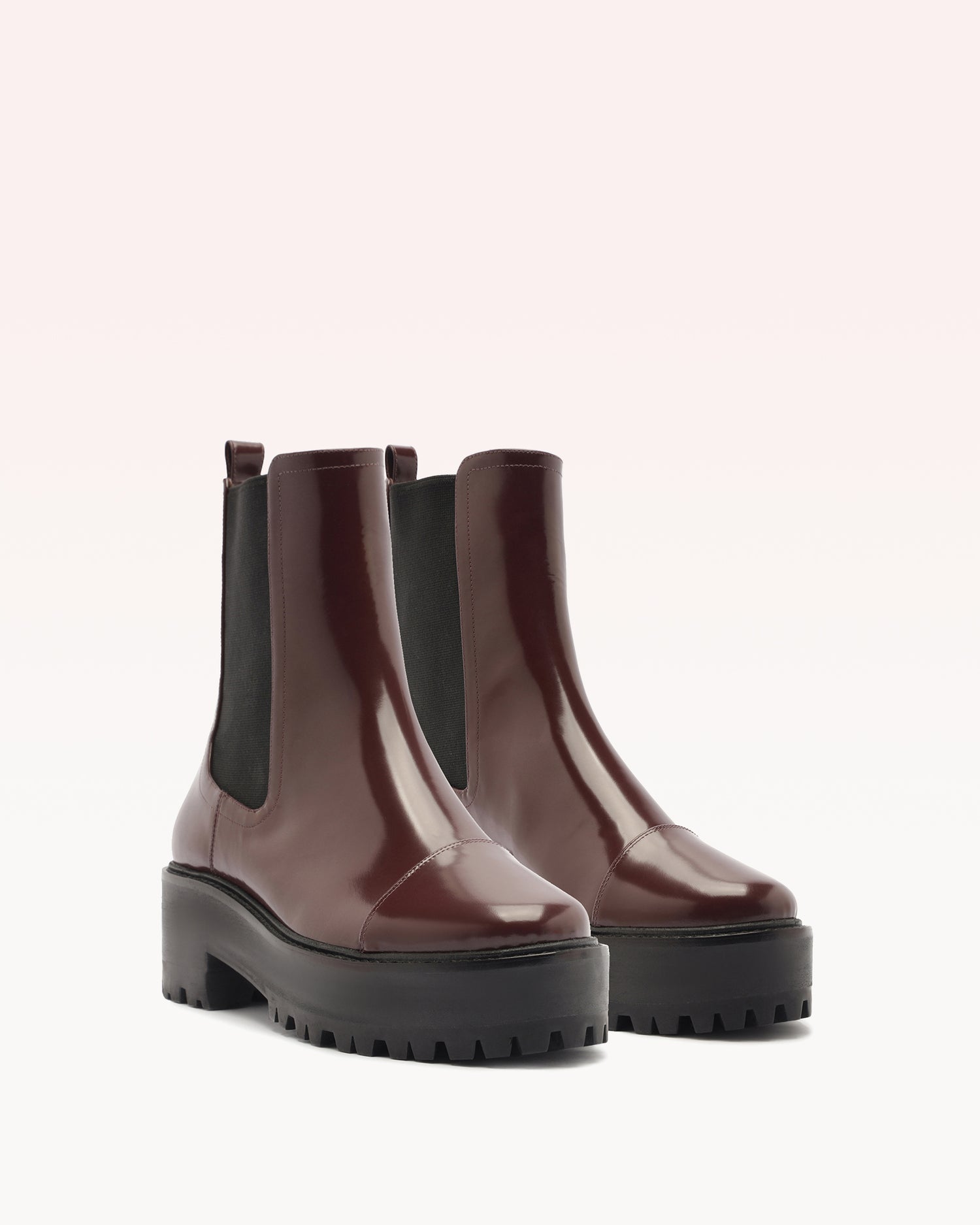 Christina 45 Cherry Lacquer Booties F/25 35 Cherry Lacquer Soft Box Leather