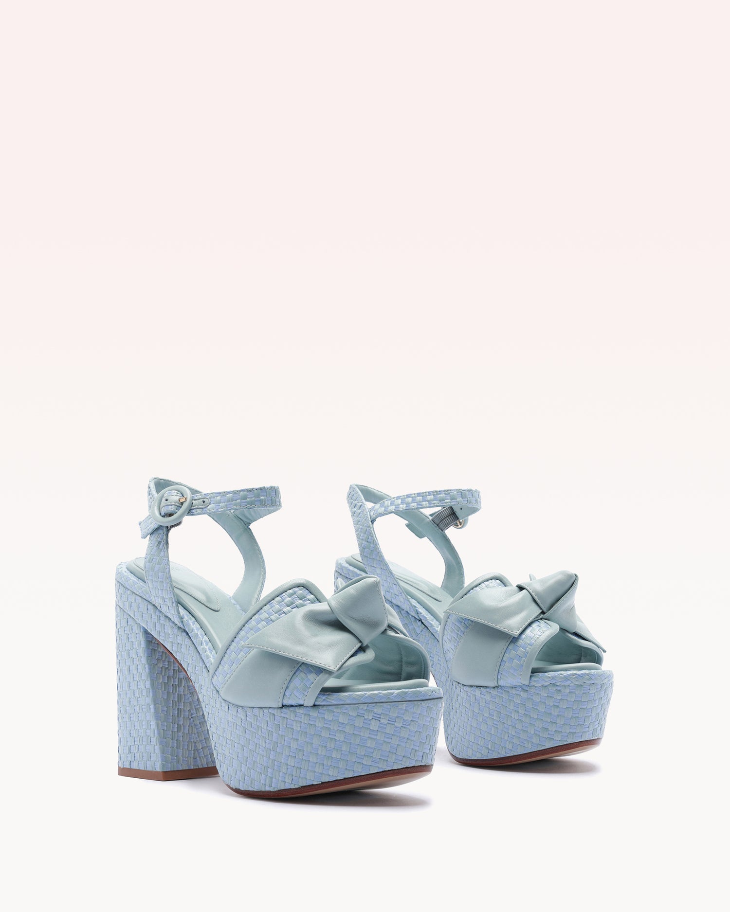 Maxi Clarita Raffia 120 Dust Blue Sandals R/26