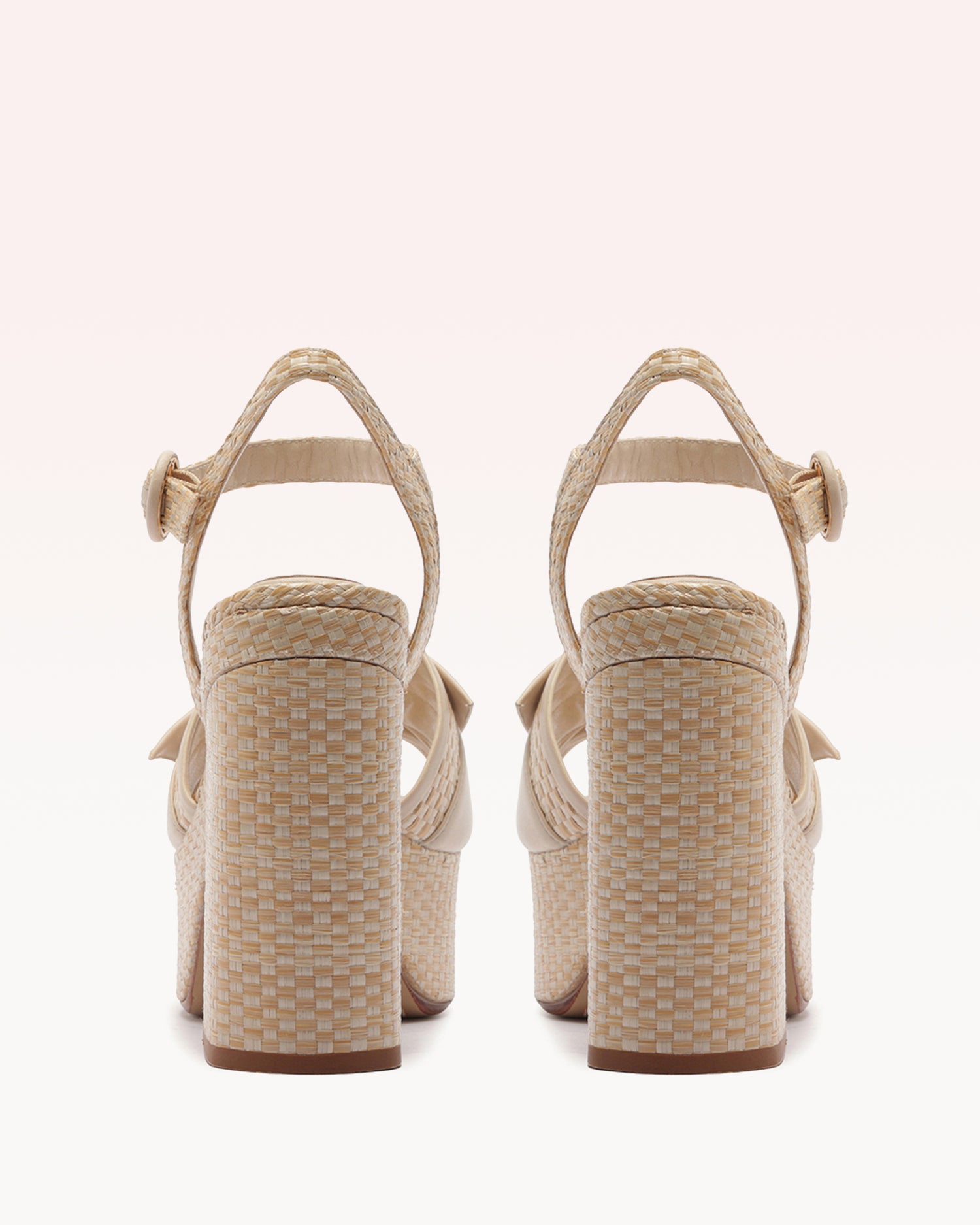 Maxi Clarita Padded Raffia 120 Shell Sandals R/26