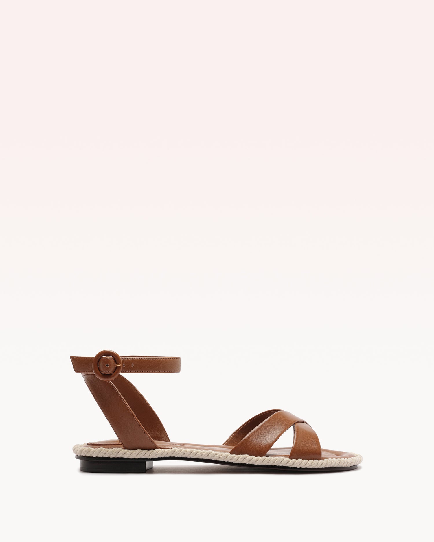 Elle Flat Espresso Sandals S/26 35 Espresso Leather