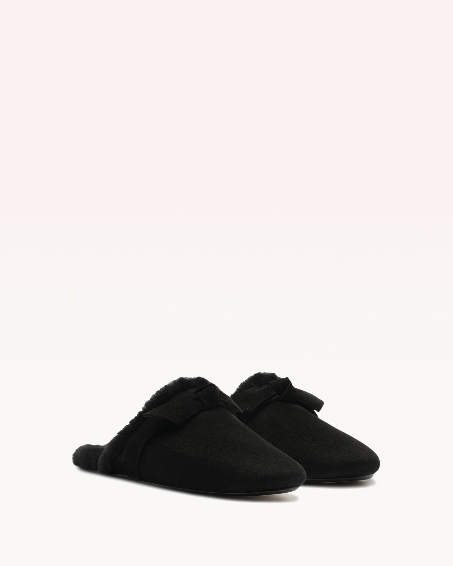 Clarita Babouche Shearling Black