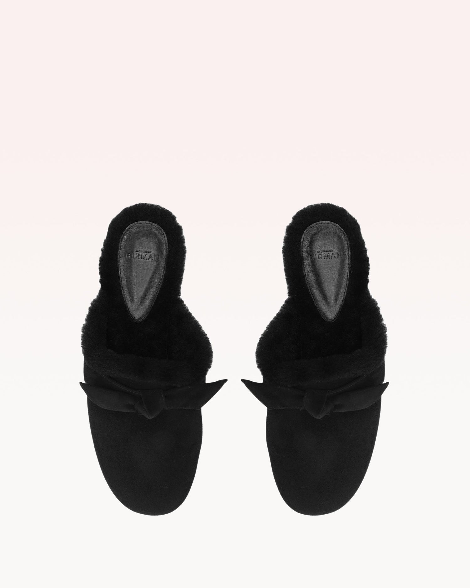 Clarita Babouche Shearling Black