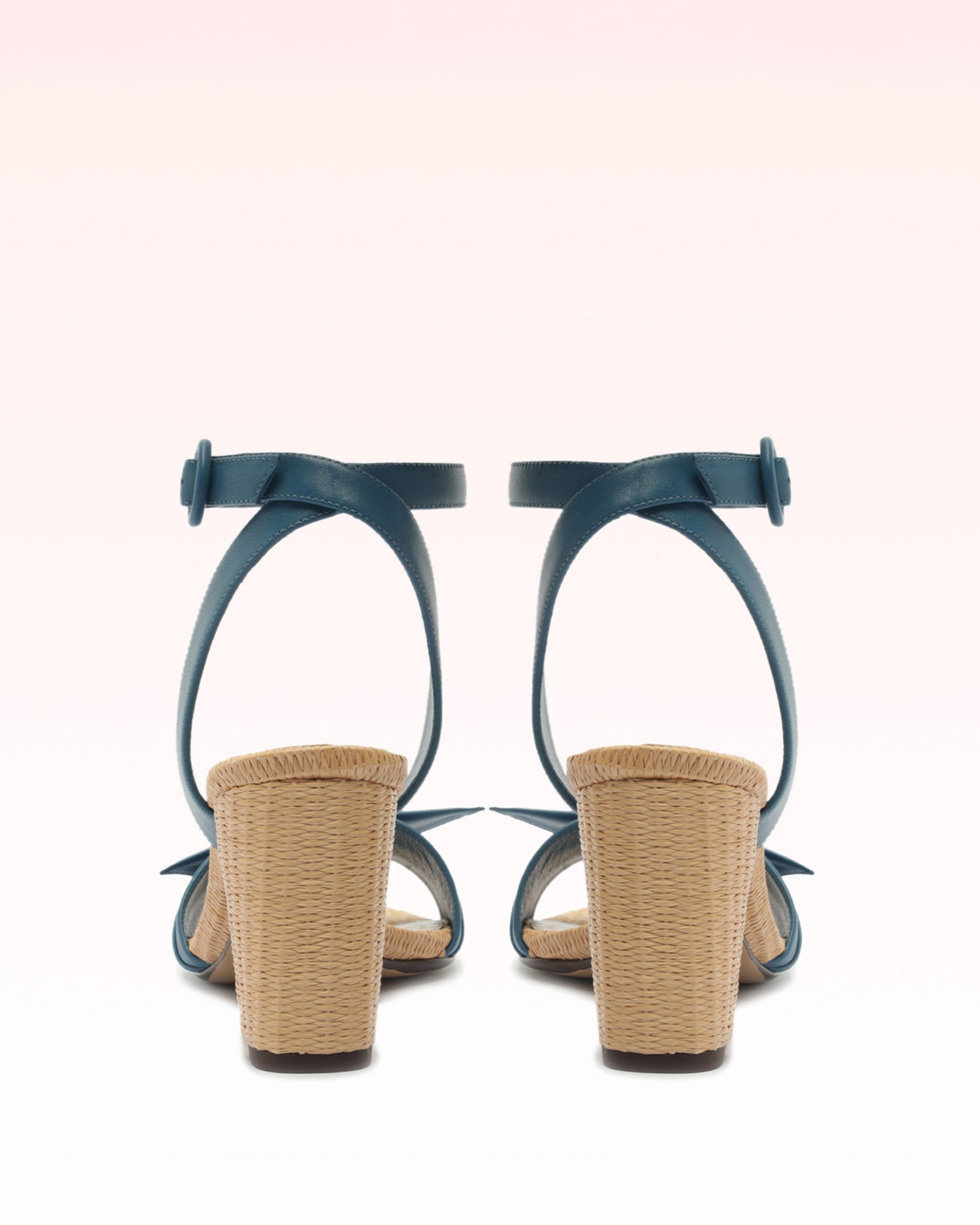 Clarita Raffia 75 Denim