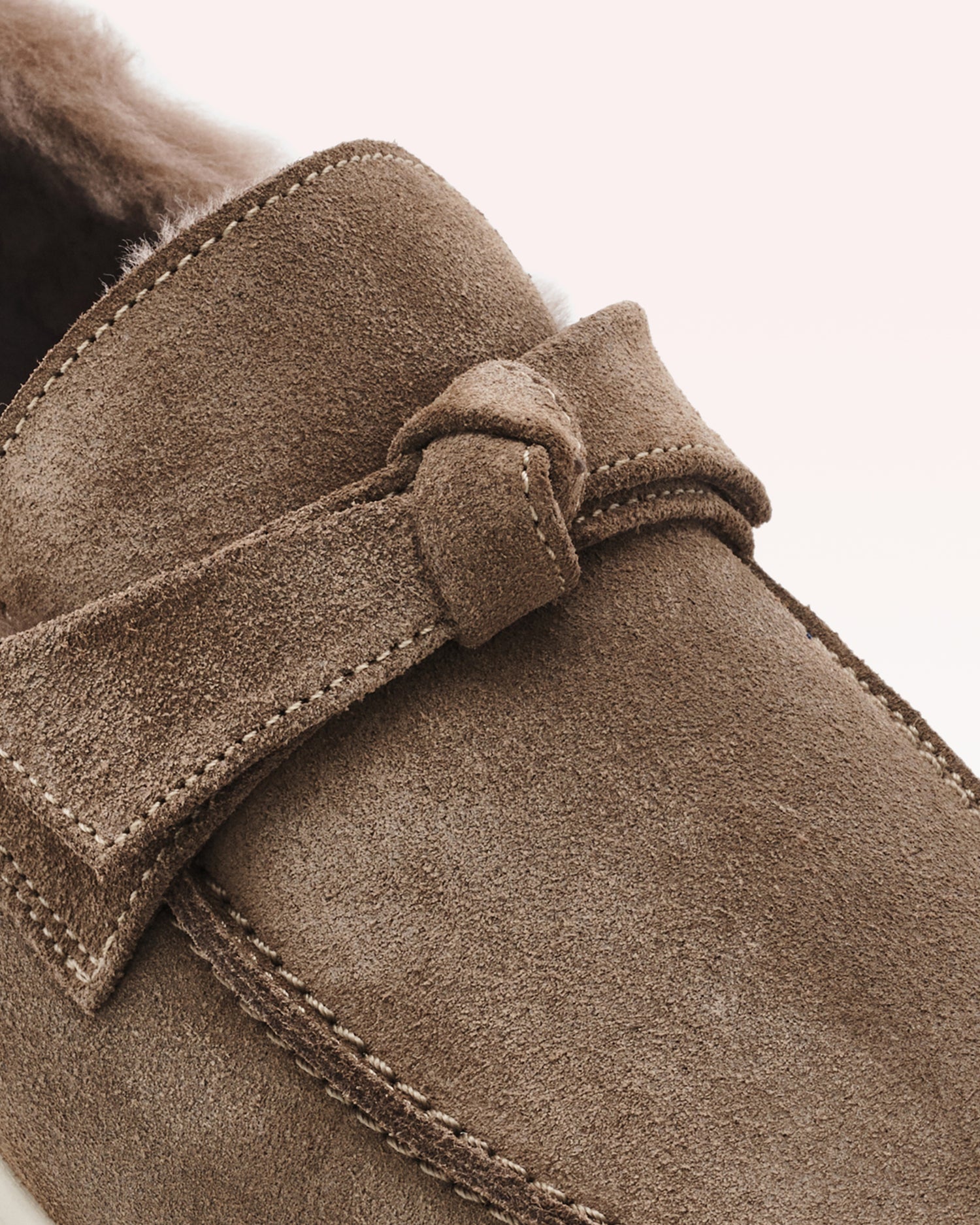 Clarita Shearling Slip On Semolina Mules F/25