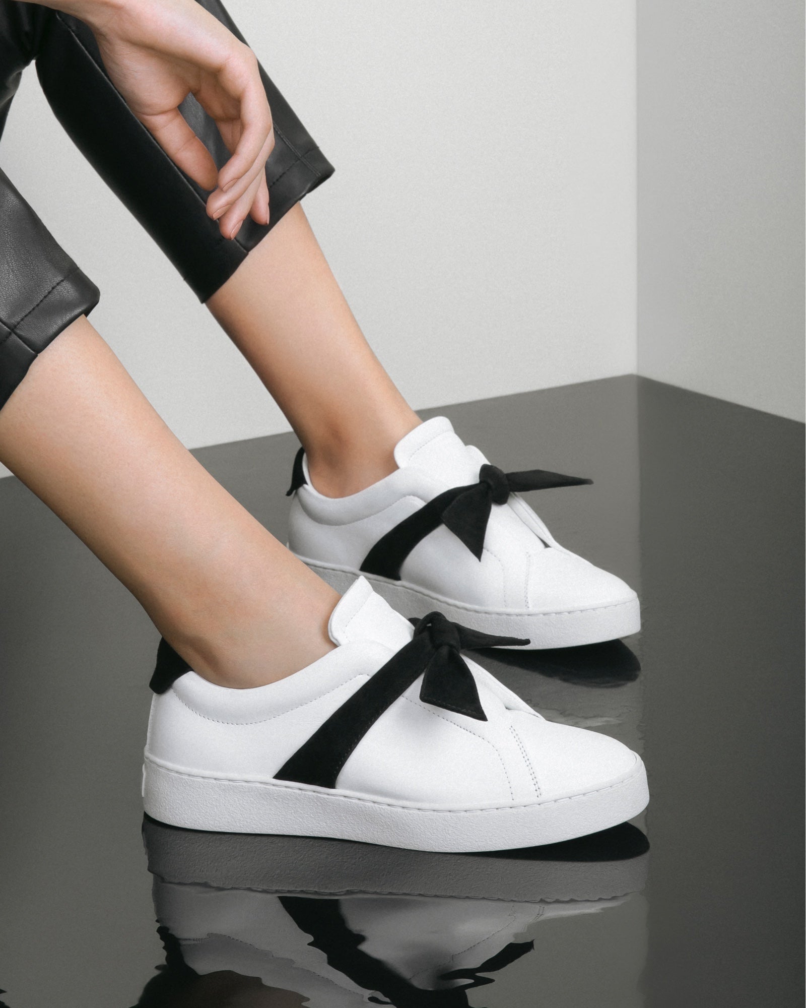 Clarita Sneaker Suede Black & White – Luxury Sneakers for Casual