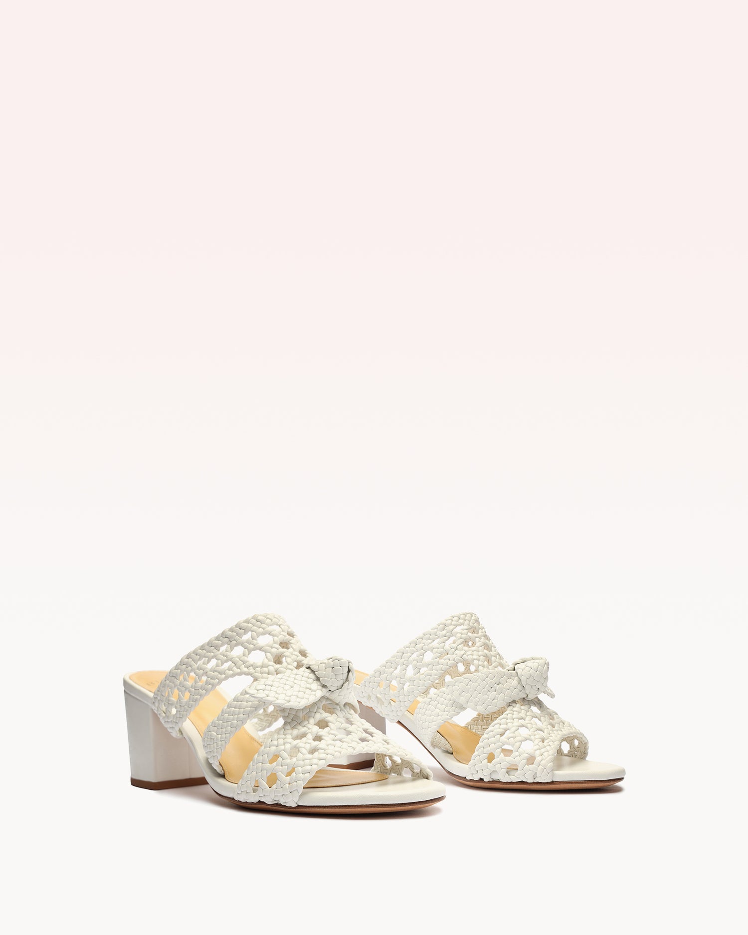 Clarita Braided Mule 60 White Sandals Sale   