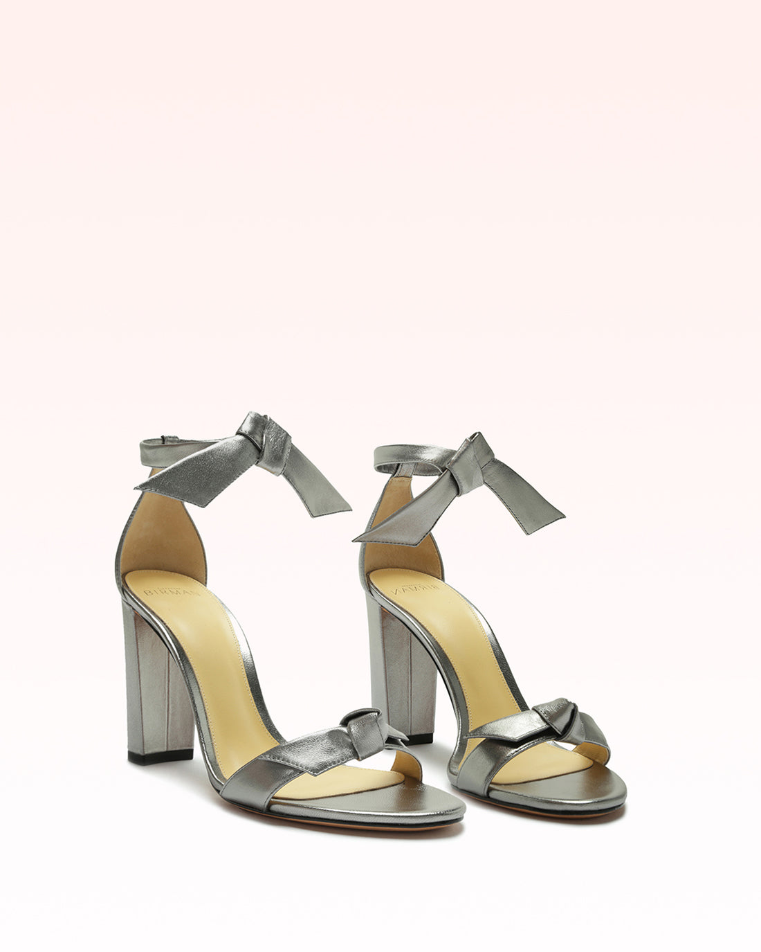 Clarita Block 90 Metallic Graphite Alexandre Birman