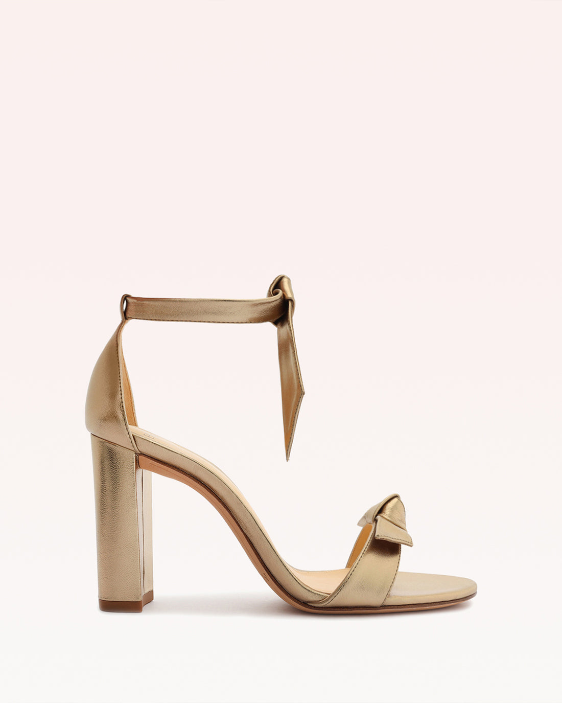 Clarita Block 90 Metallic Marrone Sandals Fall 22 35 Marrone Metallic Leather