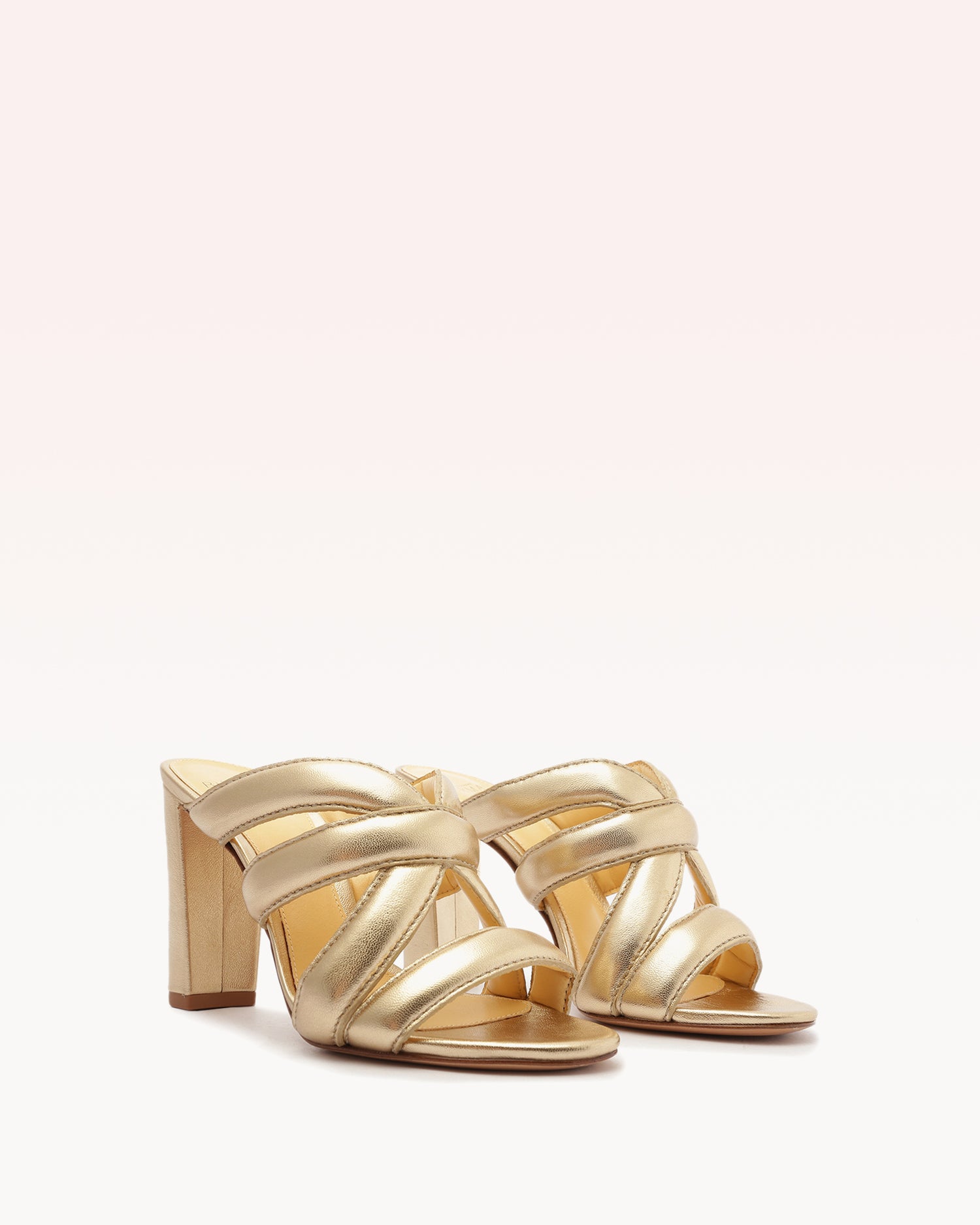 Camille Block 90 Golden Sandals Pre Fall 22 - C3   