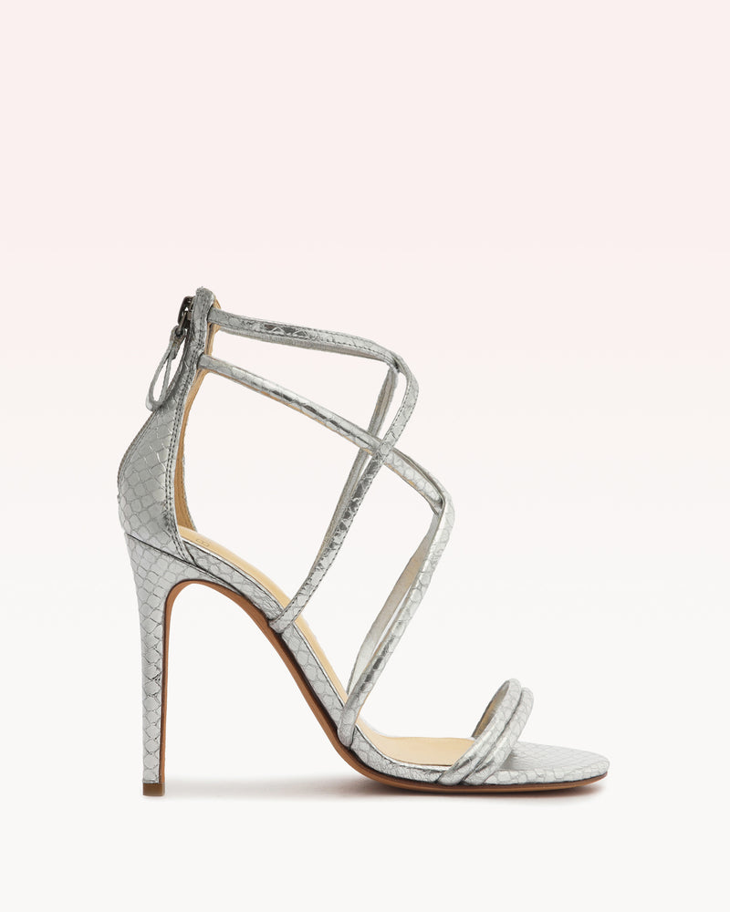 Eve 100 Silver Sandals PRE FALL 23 35 Silver Snake Embossed