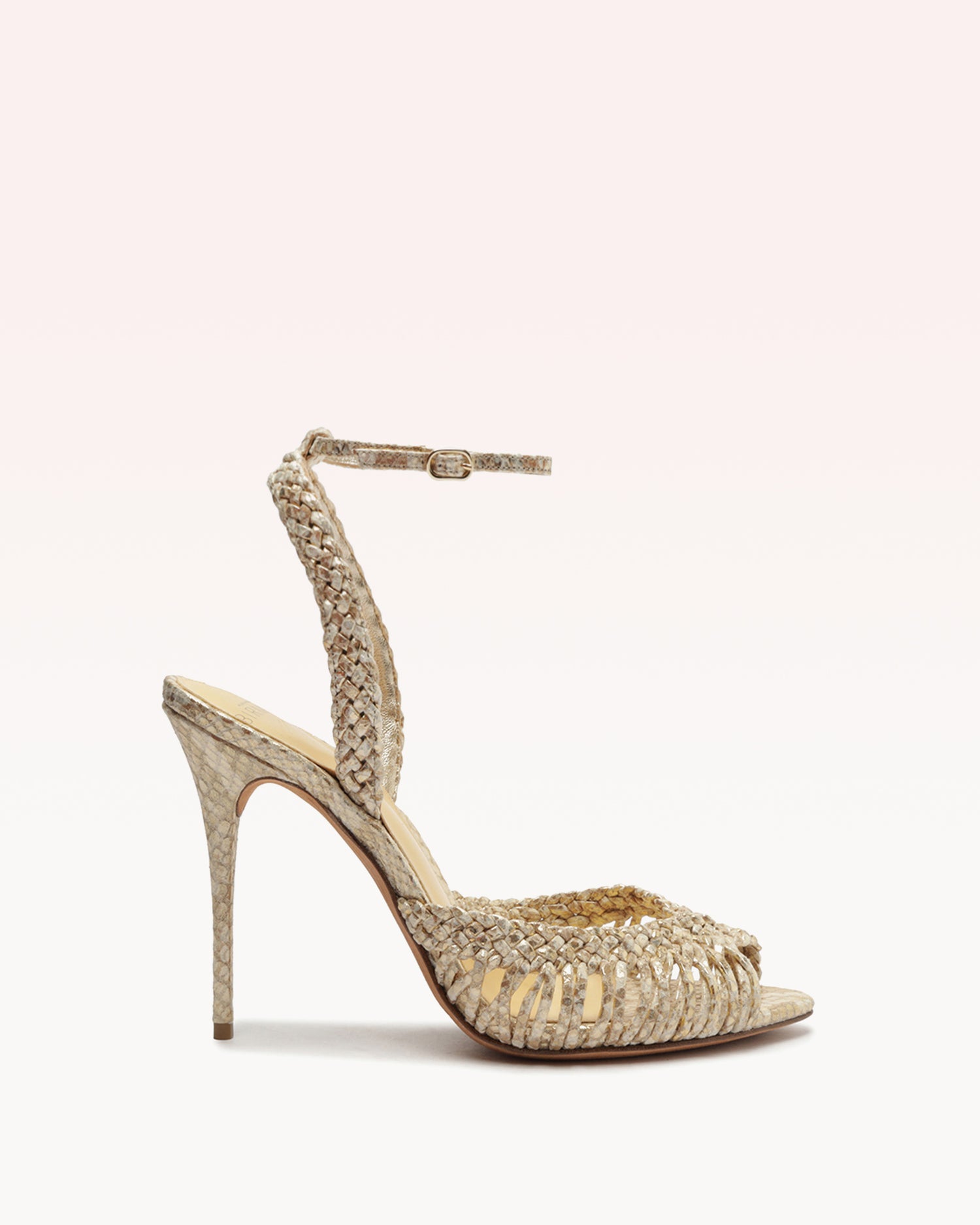 Agatha 100 Gold Sandals S/23 35 Gold Python Embossed
