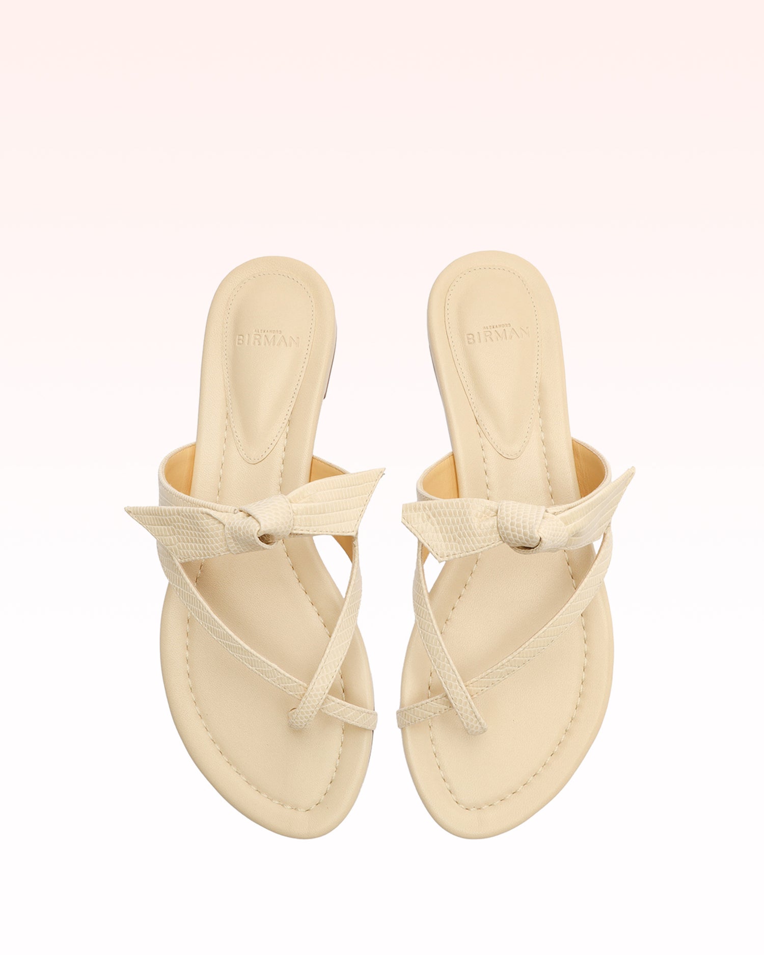 Clarita Summer Flat Eggshell Sandals Sale   