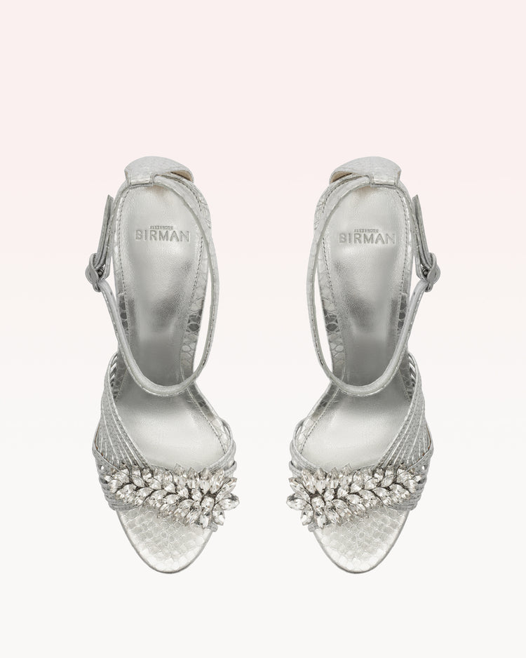 Lisa Crystal 100 Silver Sandals PRE FALL 23   
