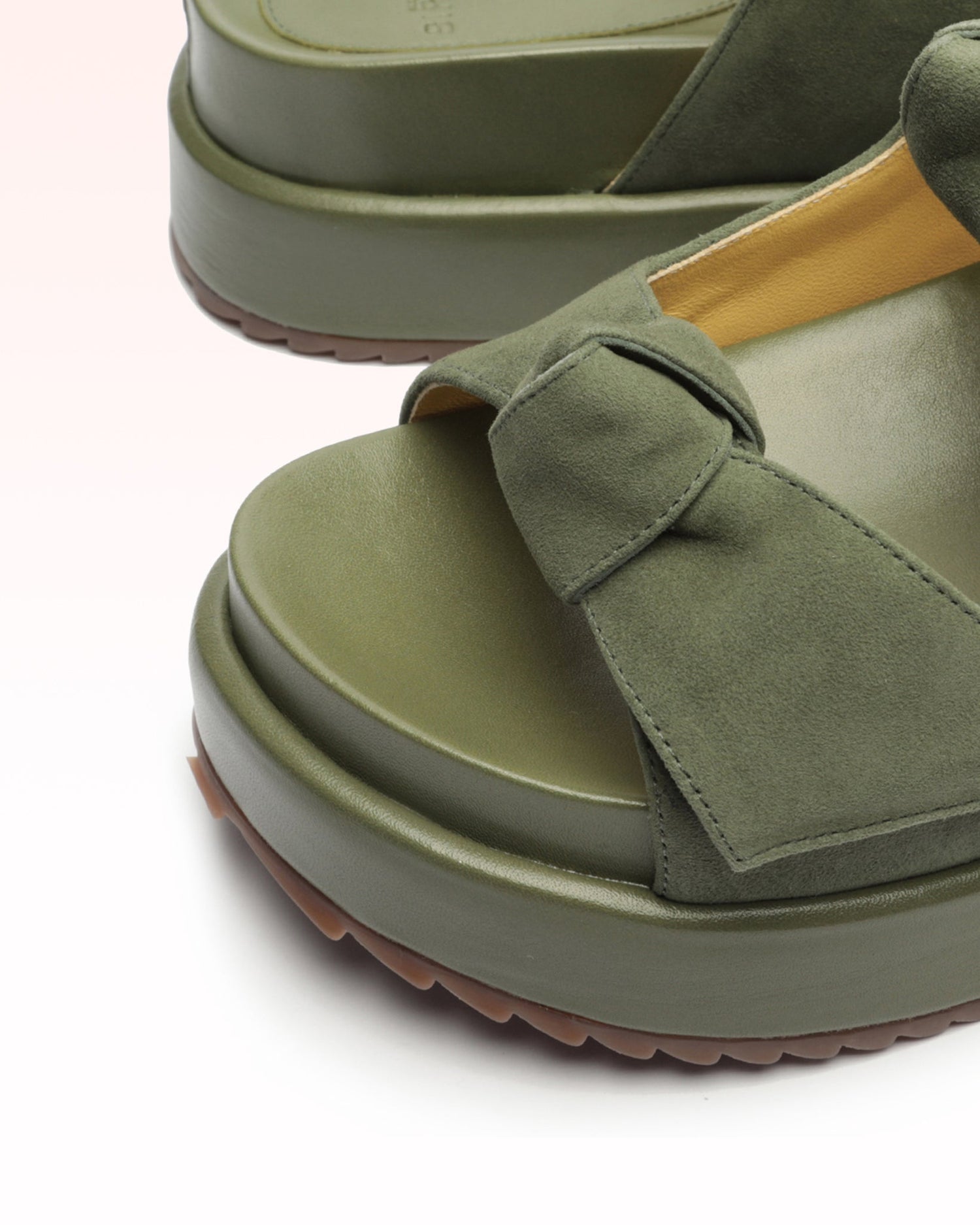Asymmetric Clarita Bounce Green Tea Sandal Flats Sale   