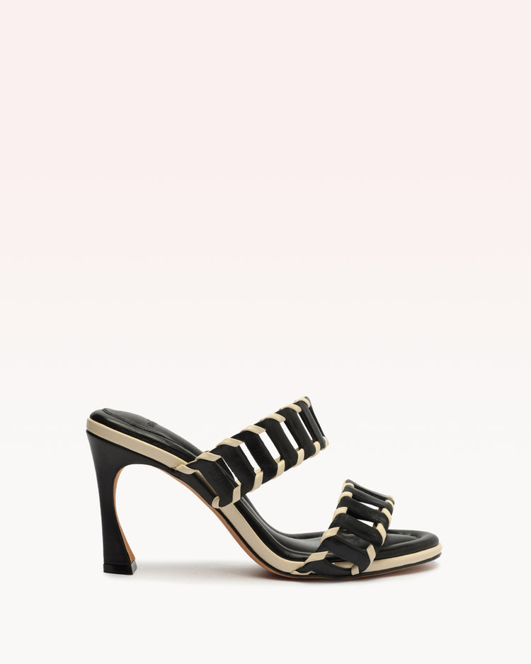Claire Mule 85 Black Sandals S/23 35 Black Sella & Nappa Kiss