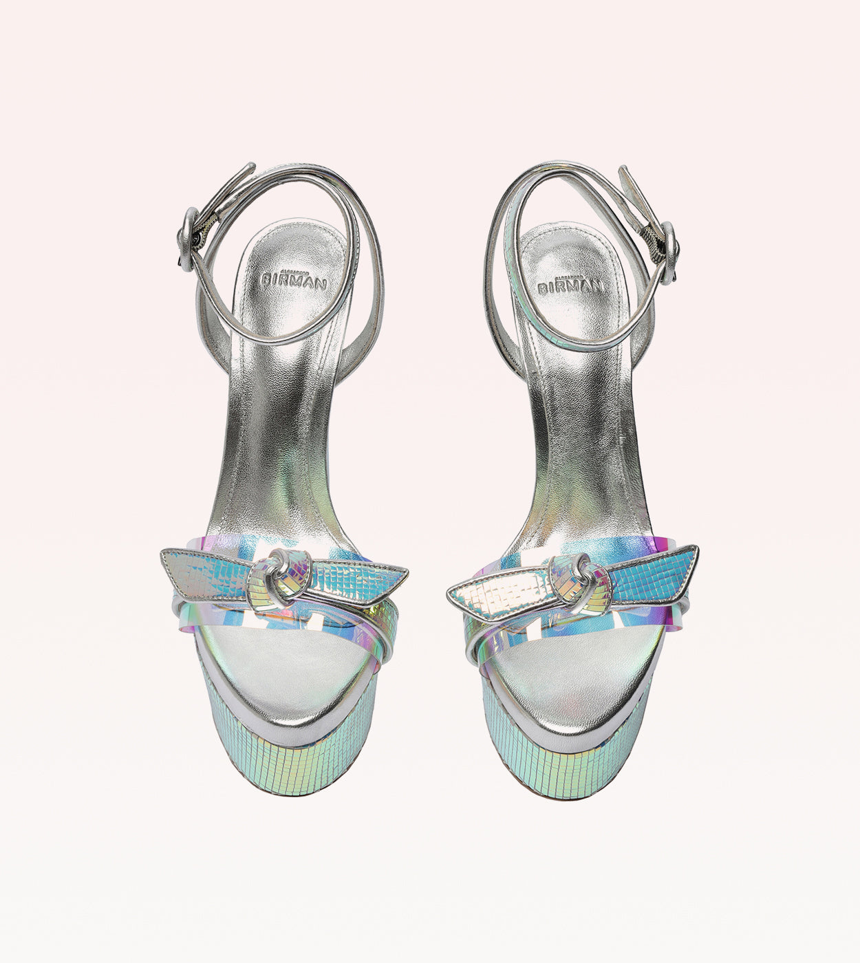 Clarita 160 Silver Holographic Sandals Fall 22   