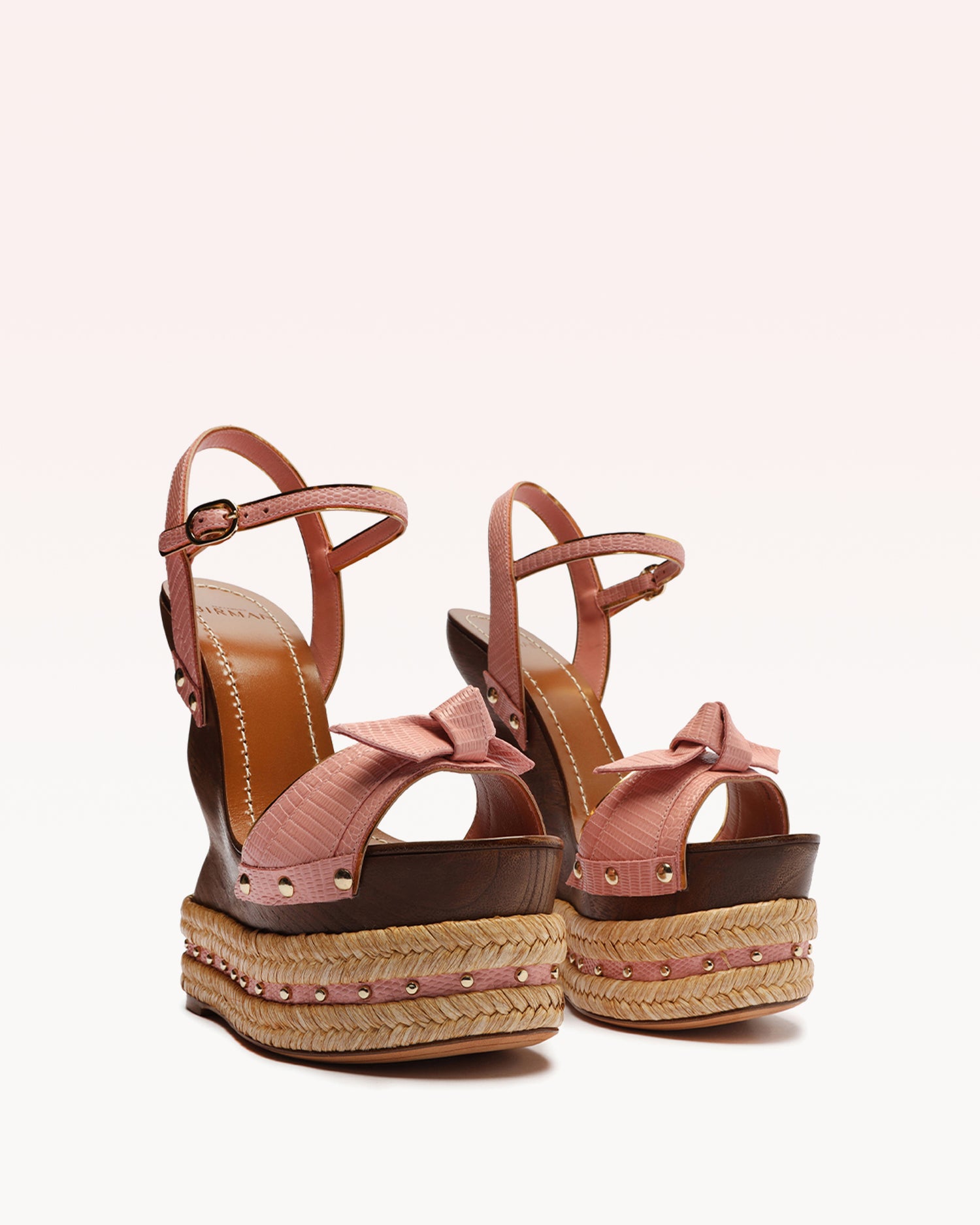 Clarita Wooden Wedge Wild Rose Wedges Sale   