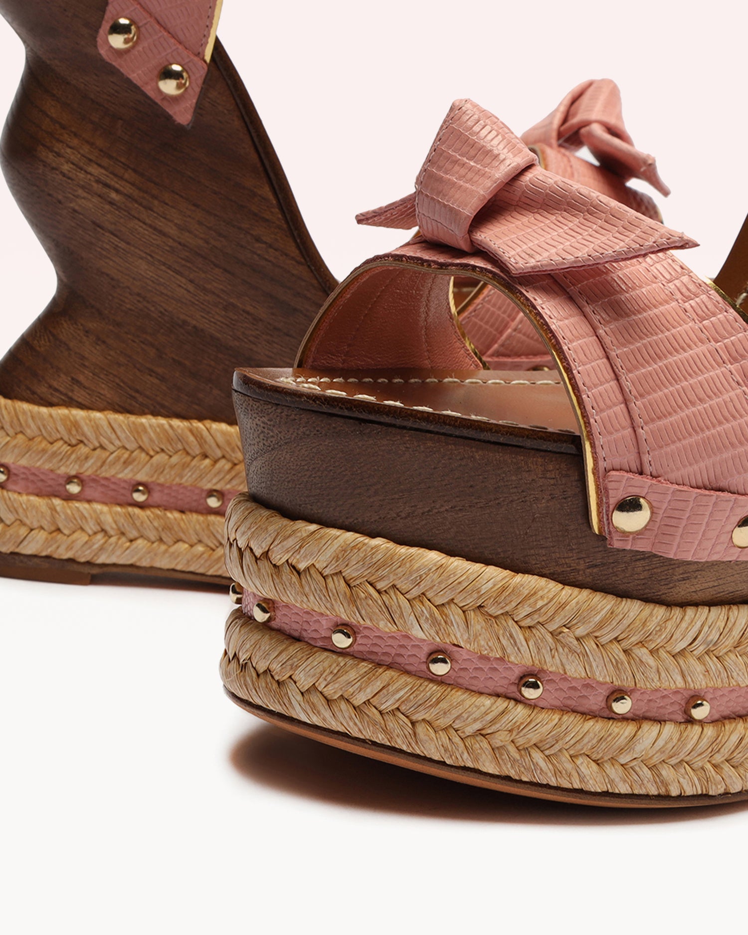 Clarita Wooden Wedge Wild Rose Wedges Sale   