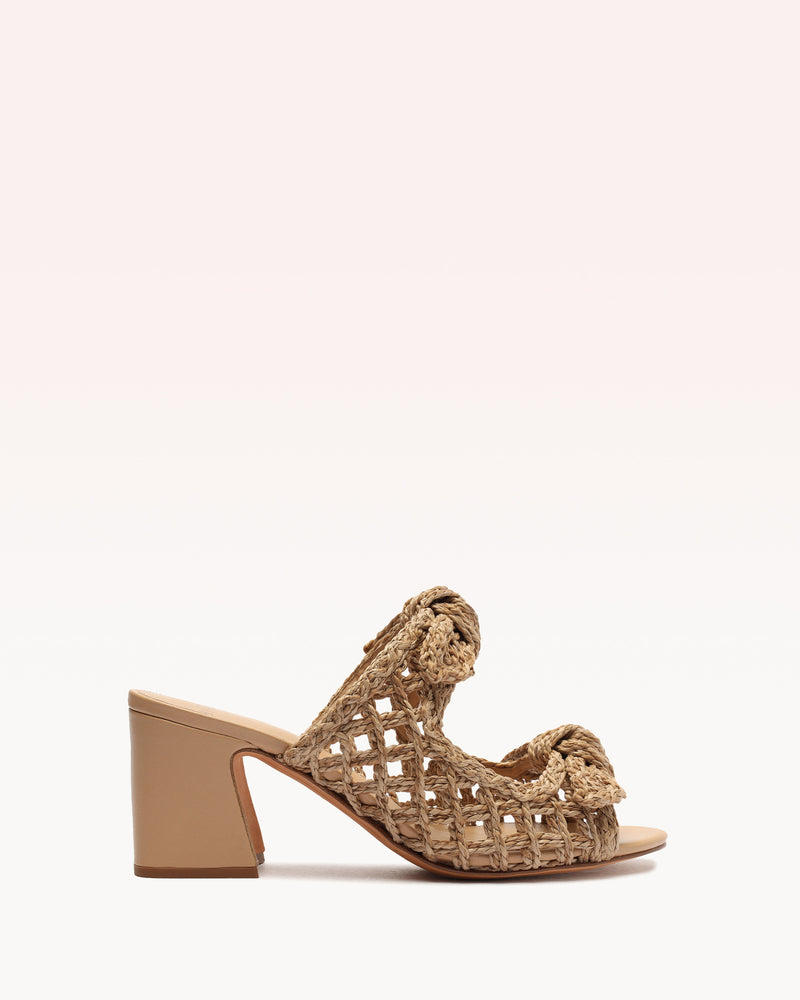 Raffia Clarita Mule Beige
