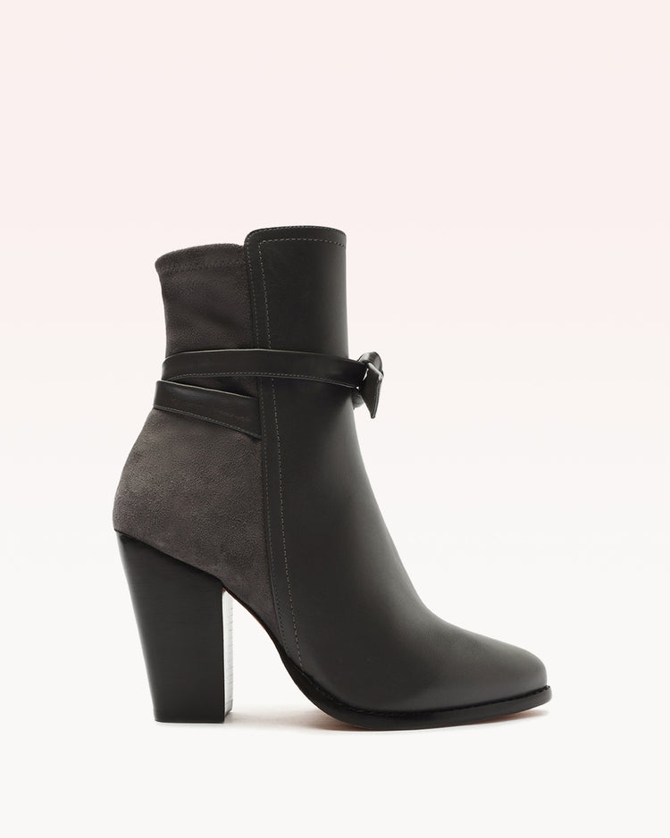 Clarita Tie Ankle 90 Bootie Ashgray Booties Fall 22 35 Ashgray Nappa & Suede