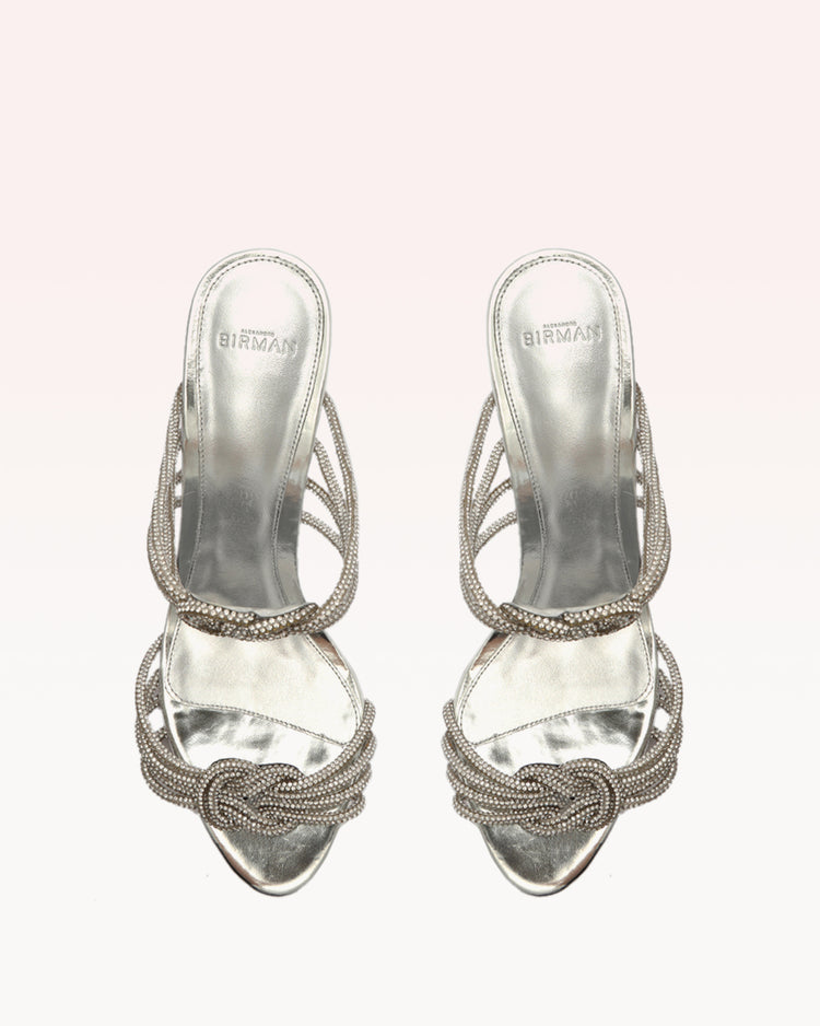Vicky Crystal Knot 85 Silver Sandals Resort 23   