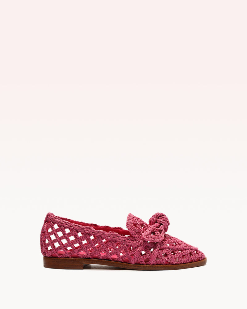 Raffia Clarita Loafer Fluo Pink