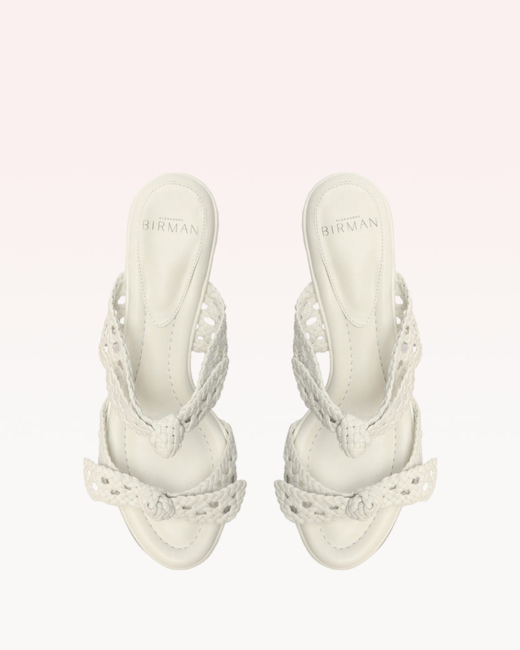 Clarita Intreccio 60 Doppia Soletta White Sandals S/23   