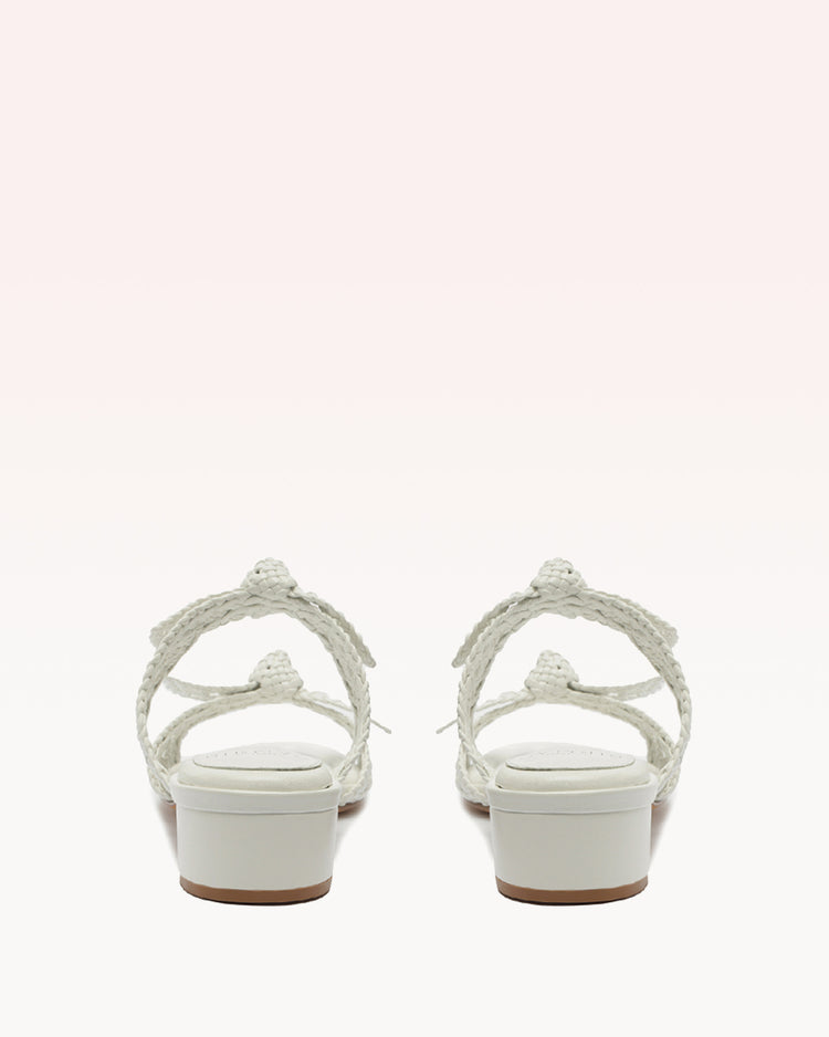 Clarita Intreccio 30 Doppia Soletta White Sandals S/23   