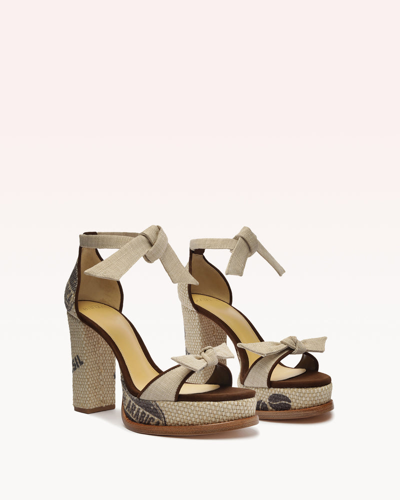 Clarita Platform Natural & Mousse Sandals S/23   