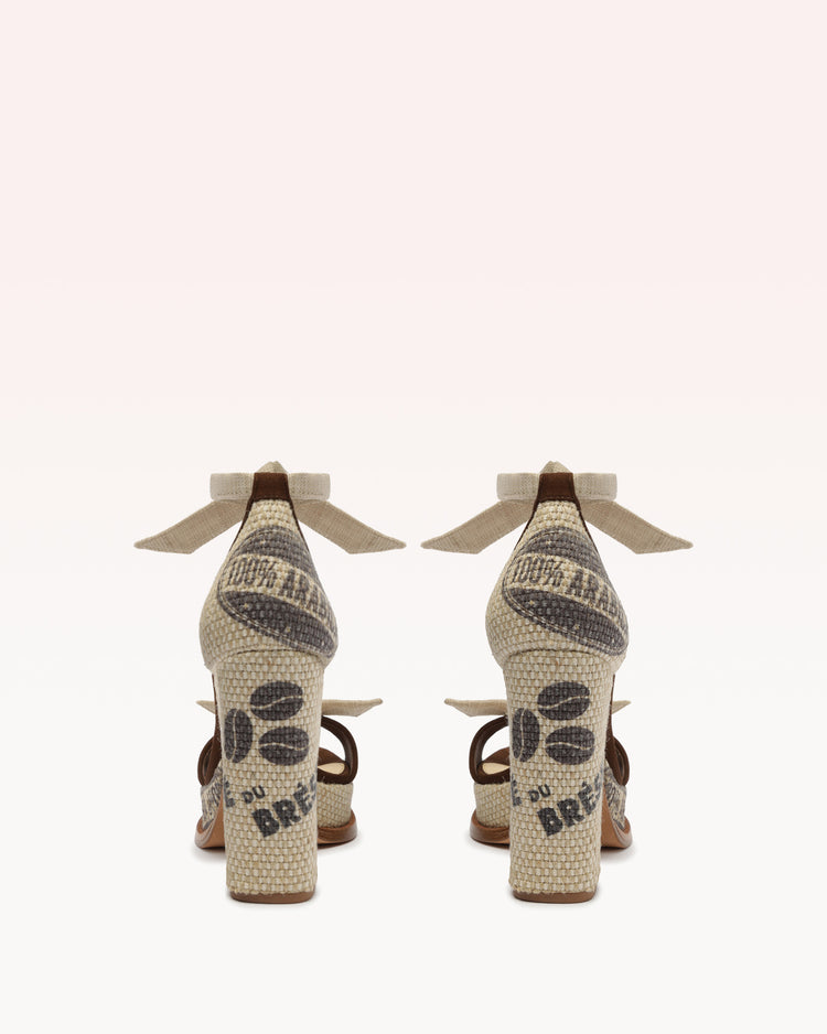 Clarita Platform Natural & Mousse Sandals S/23   