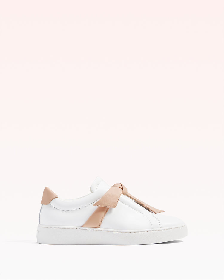 Clarita Sneaker Suede Nude & White Sneakers Carry Over 35 Nude Nappa