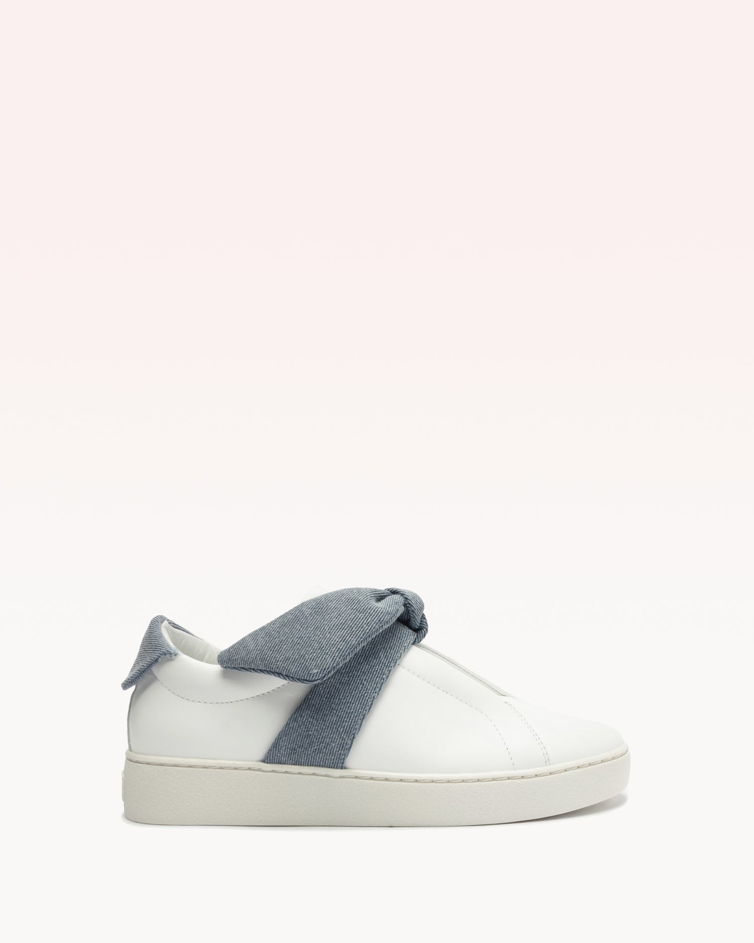 Asymmetric Clarita Sneaker Denim Sneakerss Spring23 35 White & Denim Leather