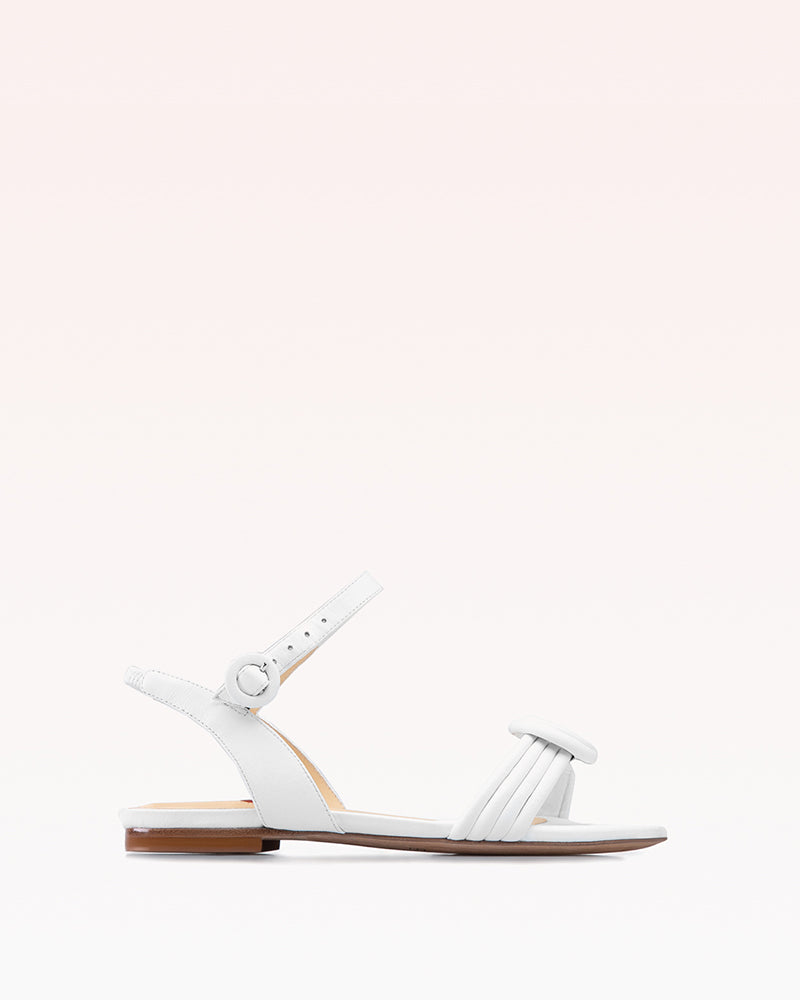 Girl's Vicky Flat Sandal Flats Alexandre Birman 9 White Leather