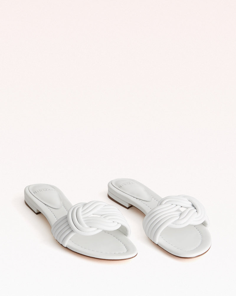 Vicky Flat Slide White Flats Carry Over   